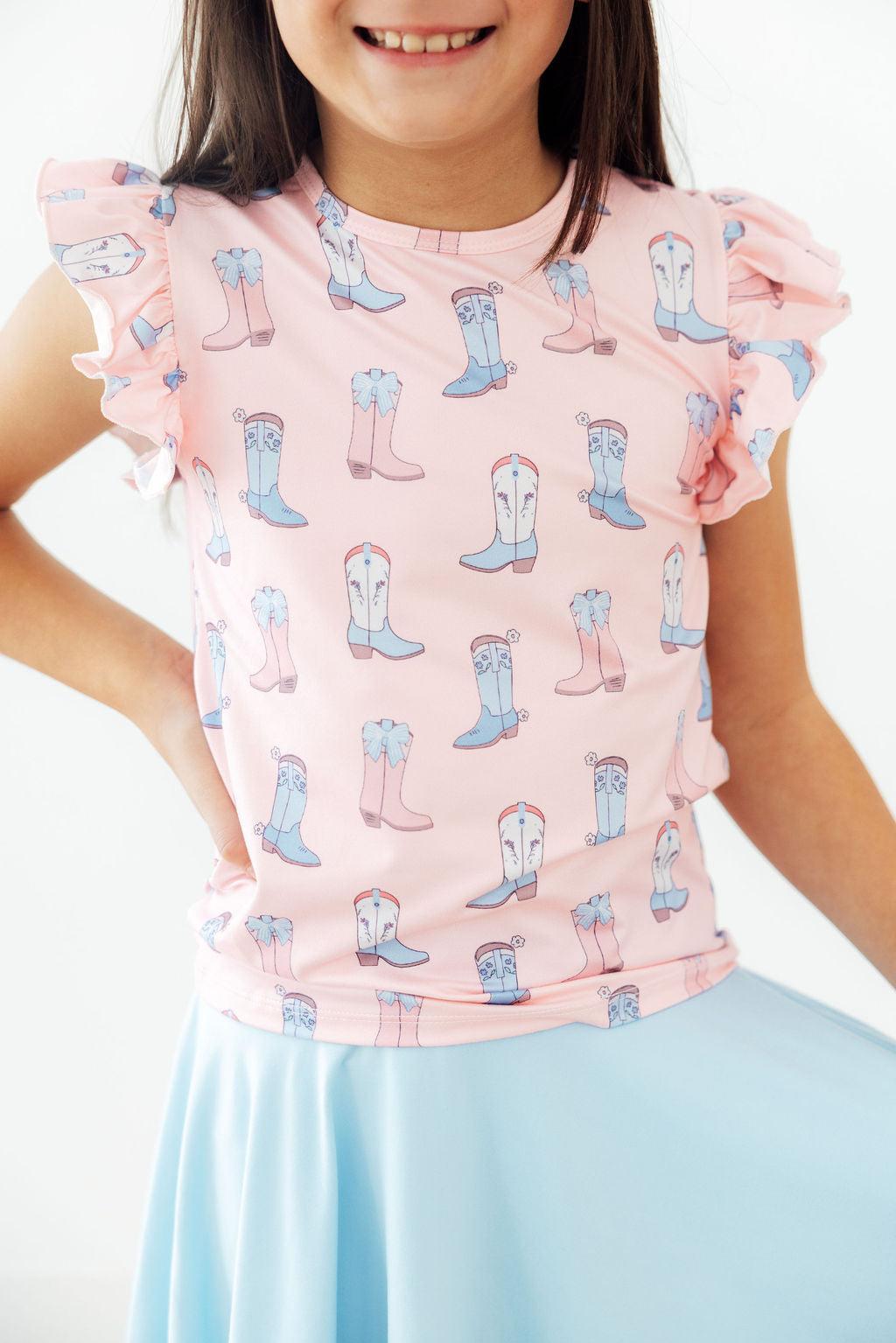 Ribbons & Rodeos S/s Ruffle Tee