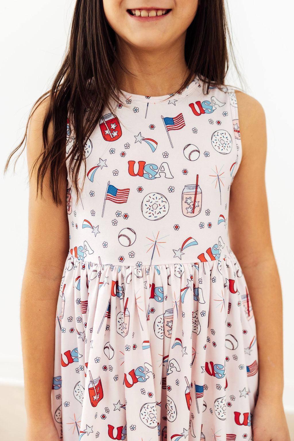 Born In The Usa Tank Twirl Dress