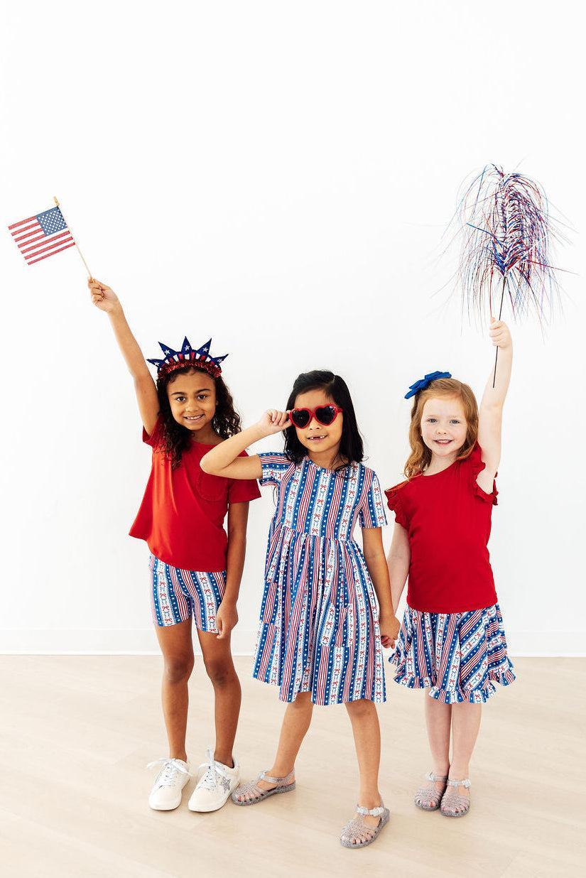 All-american Girl S/s Pocket Twirl Dress