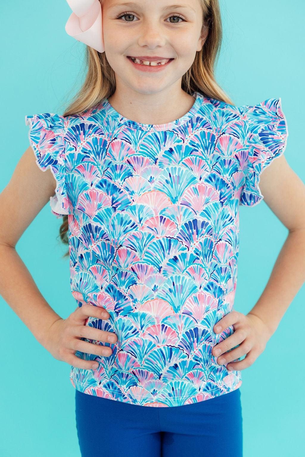 Seaside Shells S/s Ruffle Tee