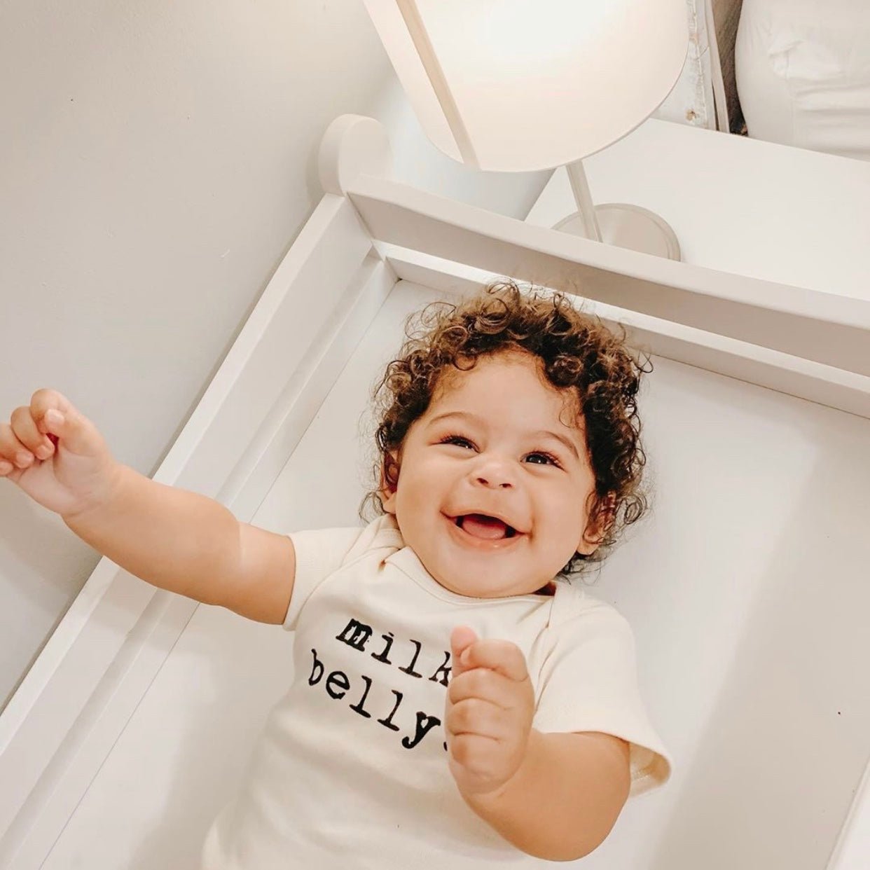 Milk Belly Organic Cotton Baby Bodysuit Short Sleeve