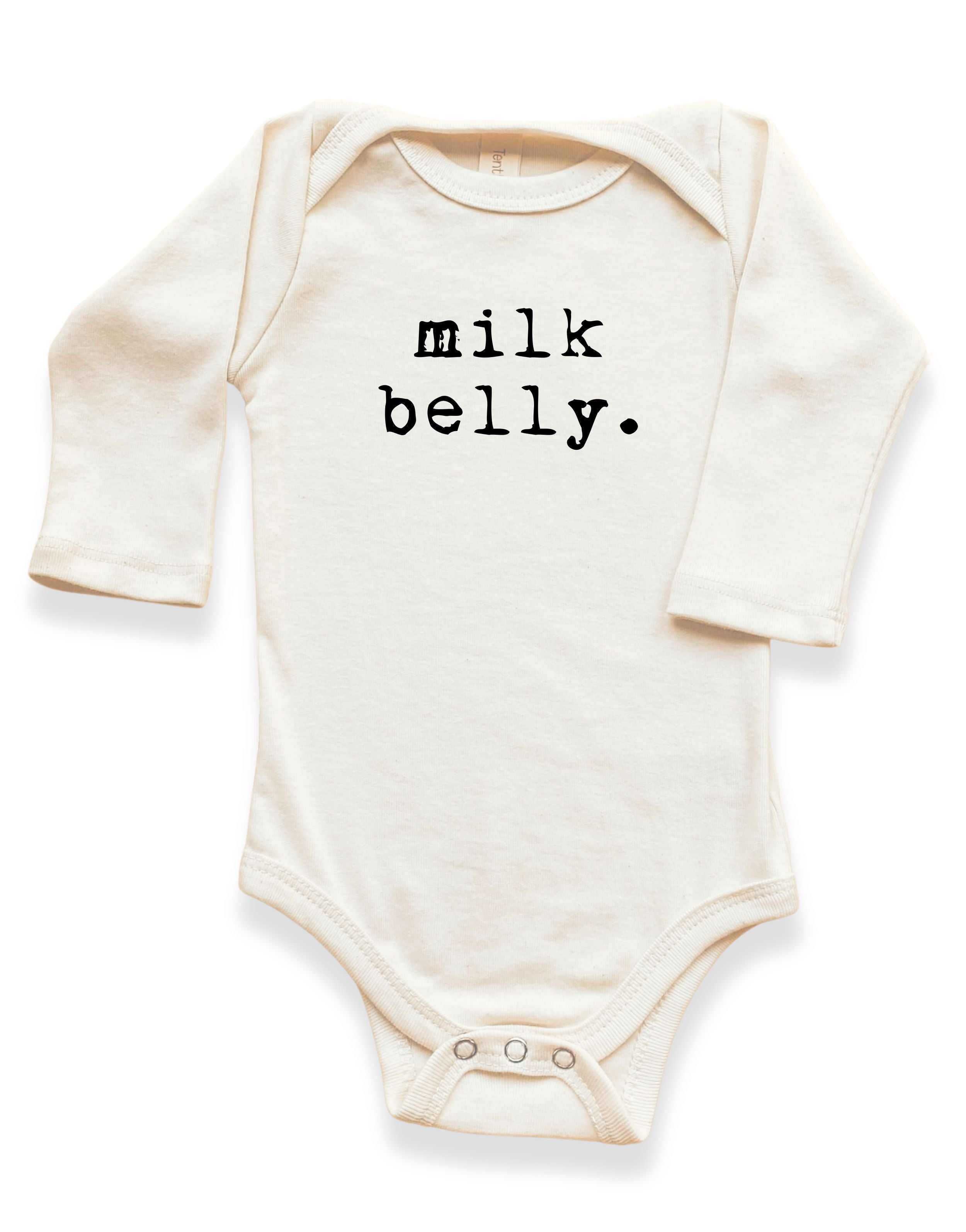 Milk Belly Organic Cotton Baby Bodysuit Long Sleeve