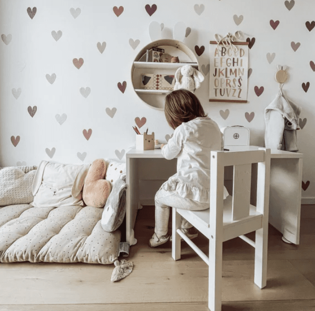 Mini Watercolor Hearts Wall Decals