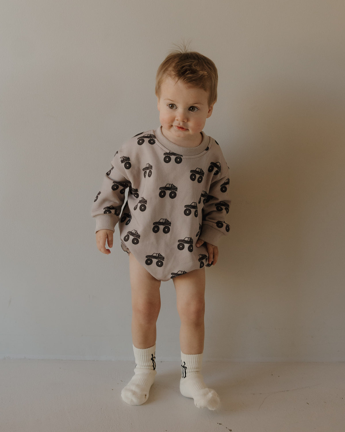 Sweatshirt Romper | Monster Truck