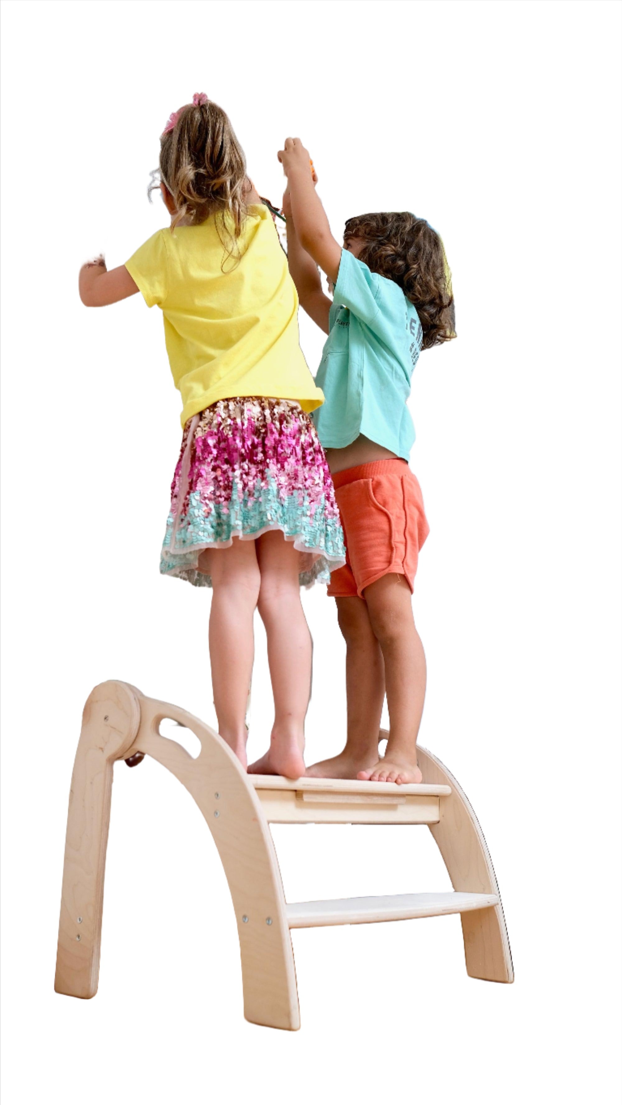 Twins Montessori Kitchen Stool - Wooden Step Stool For Kids