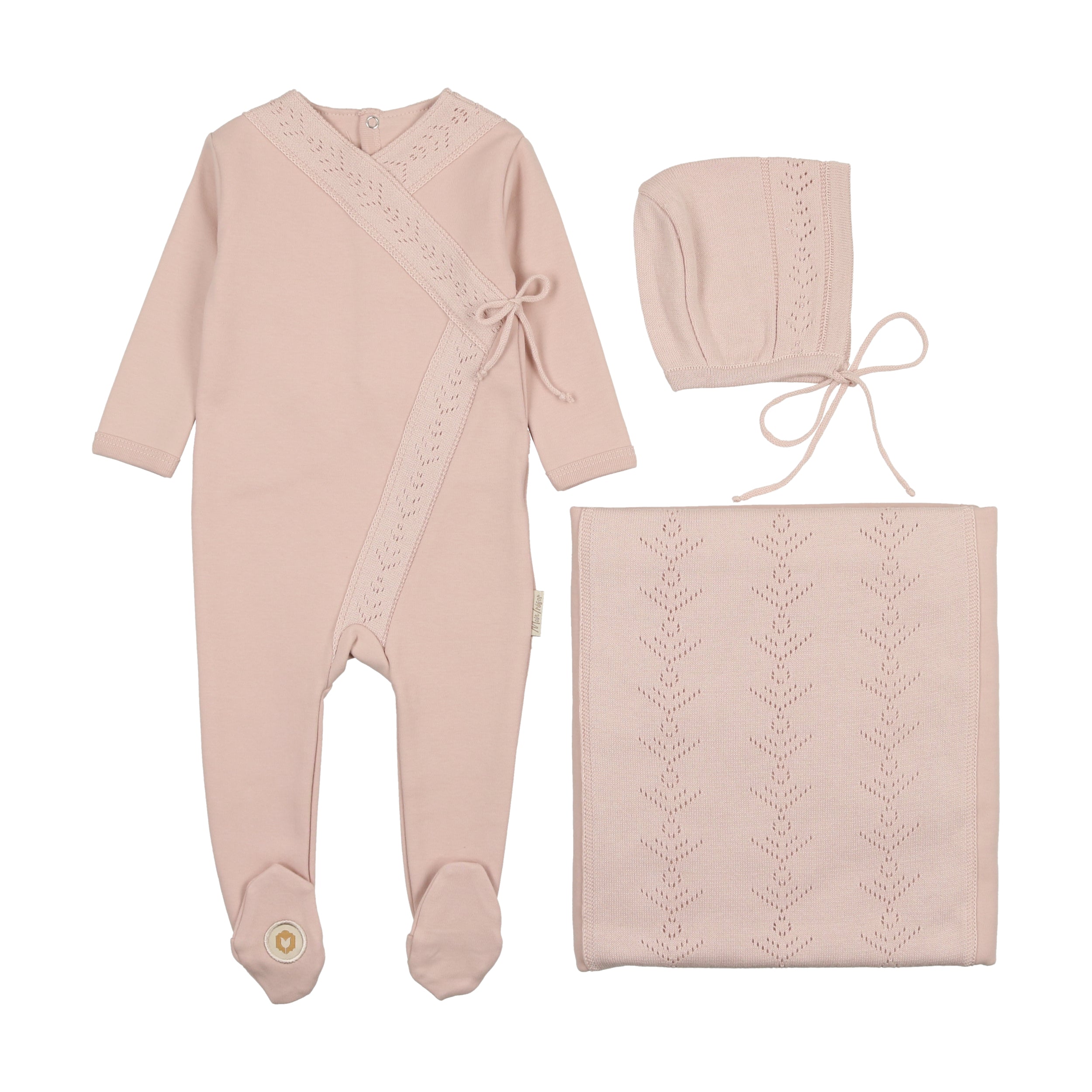 Pointelle Twist Layette Set