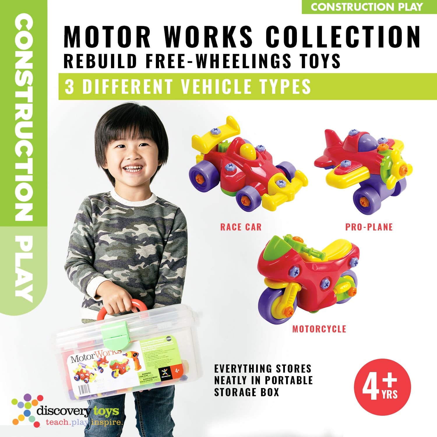 Motor Works Diy Take-apart Vehicles Set