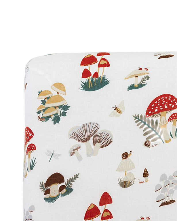 Mushroom Crib Sheet