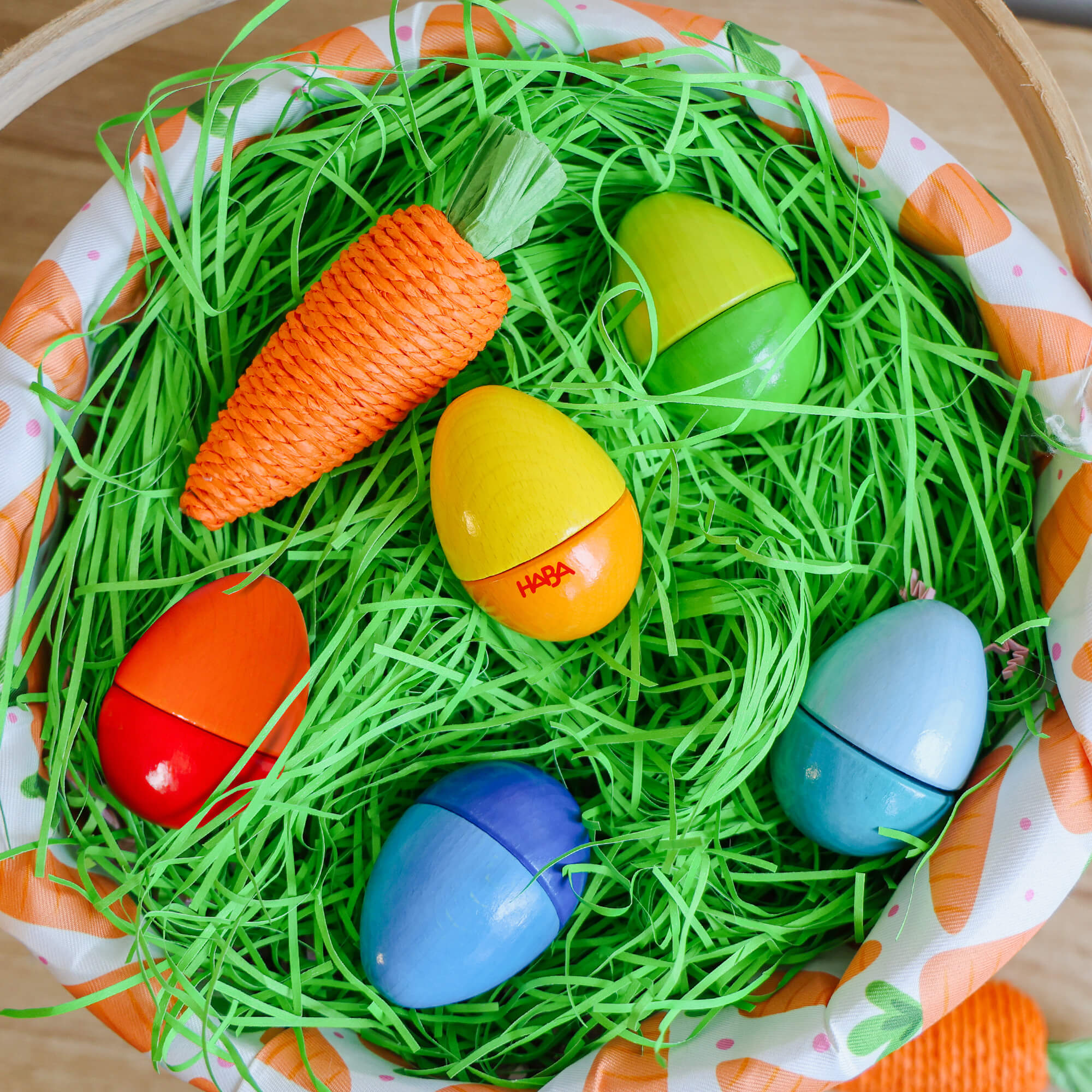 Set Of 5 Wooden Musical Eggs