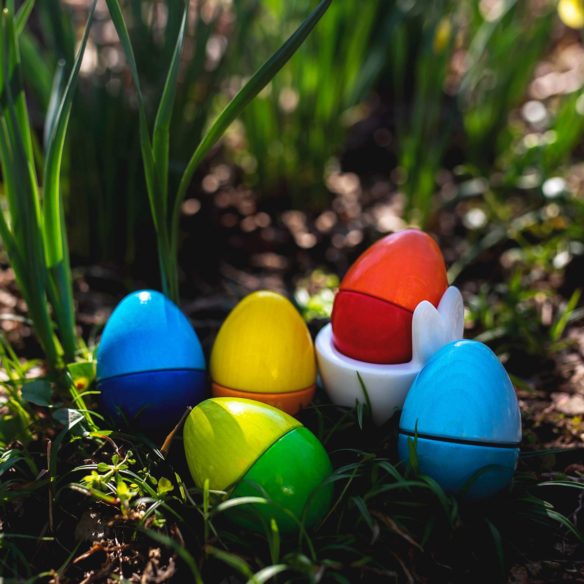 Set Of 5 Wooden Musical Eggs