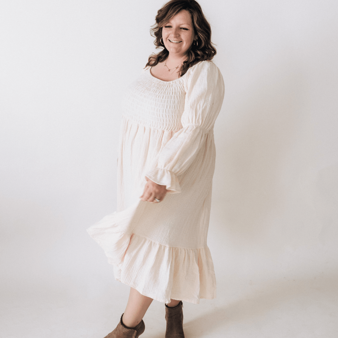 Muslin Puffed Sleeve Mommy & Me Dress - Women
