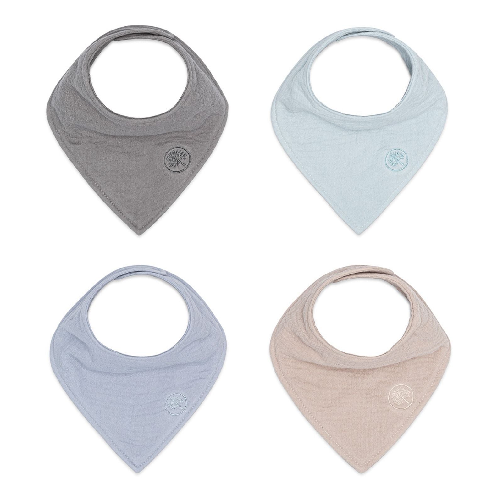 Stormy Muslin Bandana Bibs Set (4-pack)