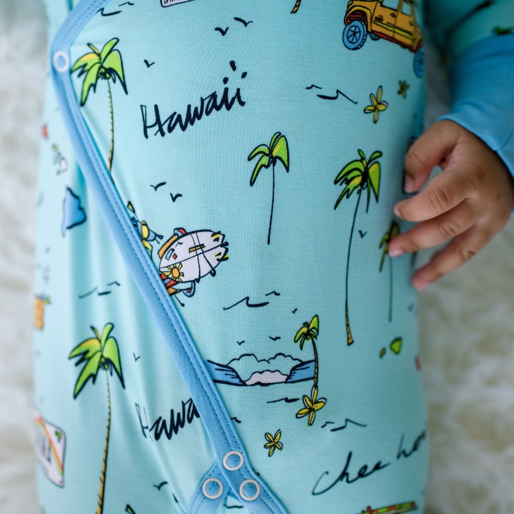 We Go Holoholo Bamboo Newborn Coverall
