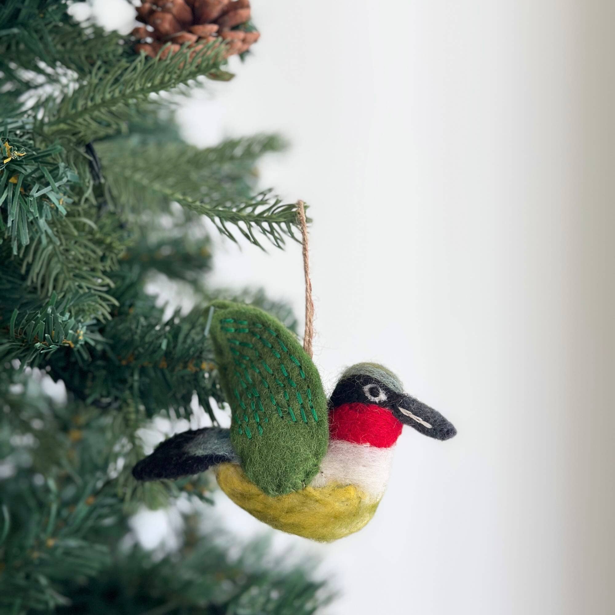 Needle Felted Hummingbird Ornament