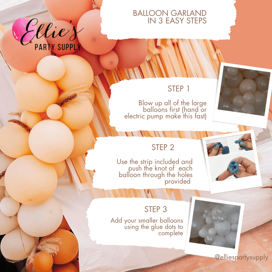 Neutral Boho Balloon Garland Kit – Linen, Gray, Gold, White