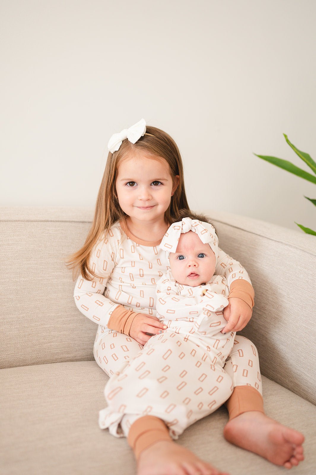 Knotted Headband - Neutral Rectangle