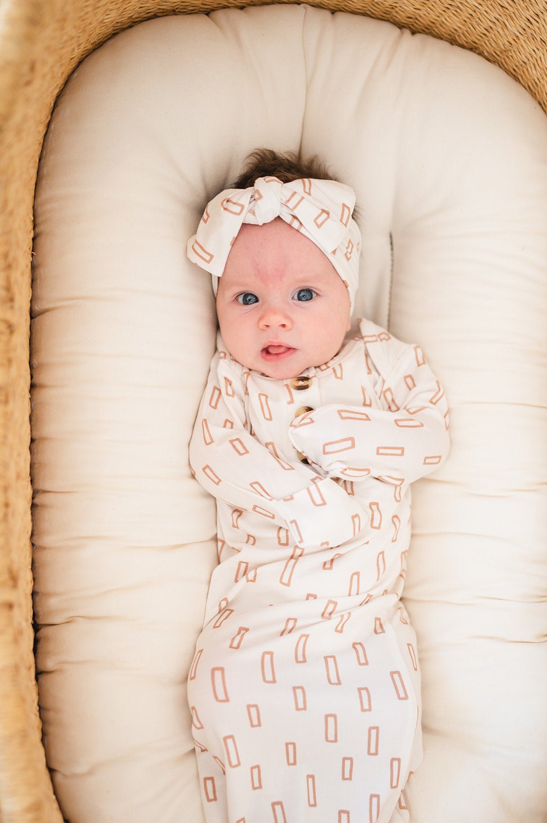 Knotted Headband - Neutral Rectangle