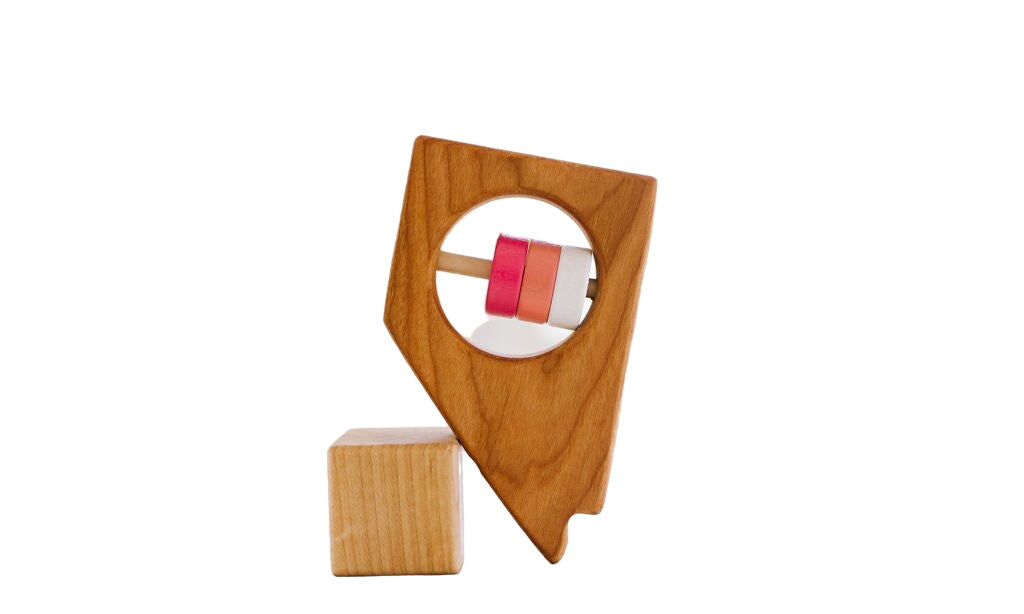 Nevada State Wooden Baby Rattleā¢