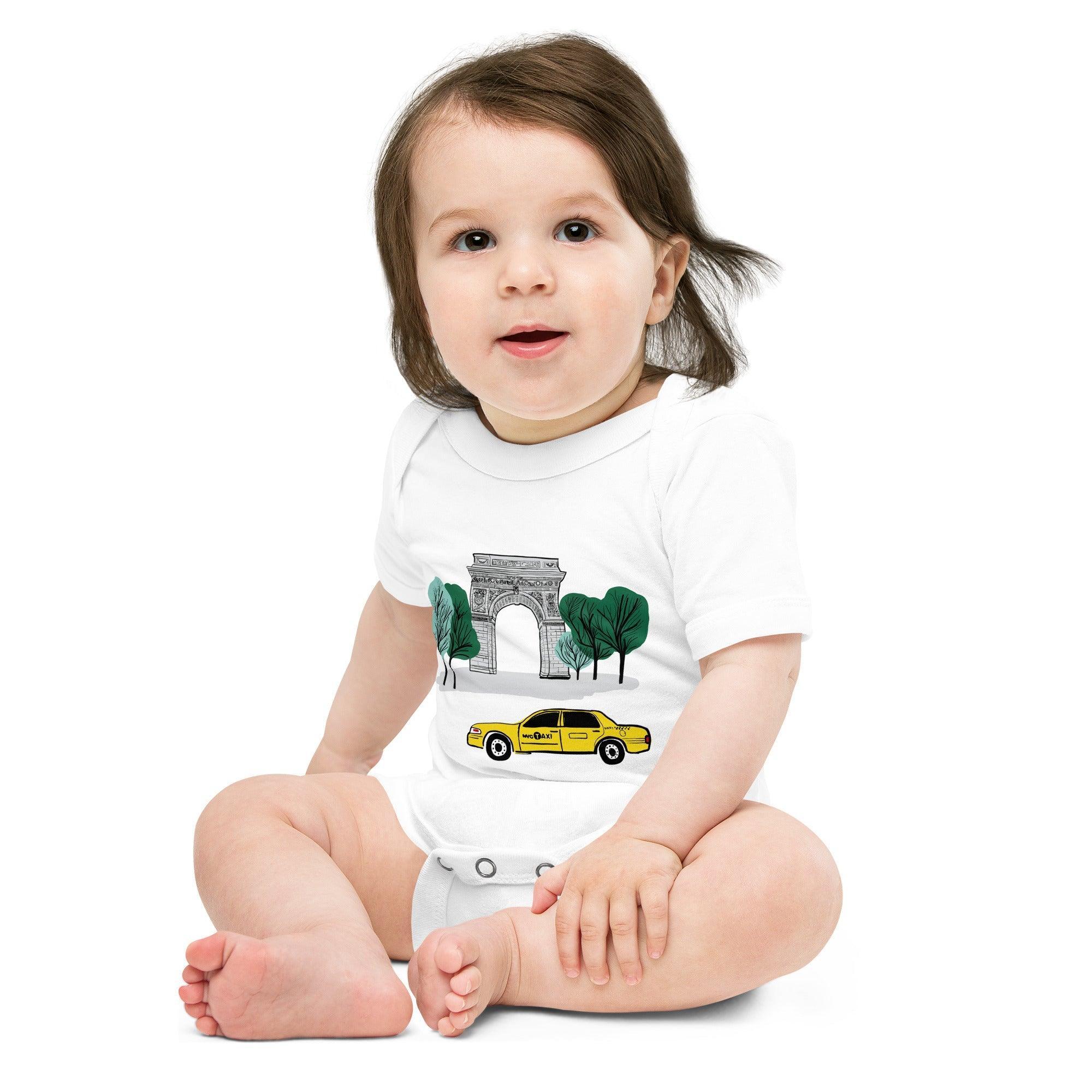 New York City Washington Sq Park Baby Short Sleeve One Piece