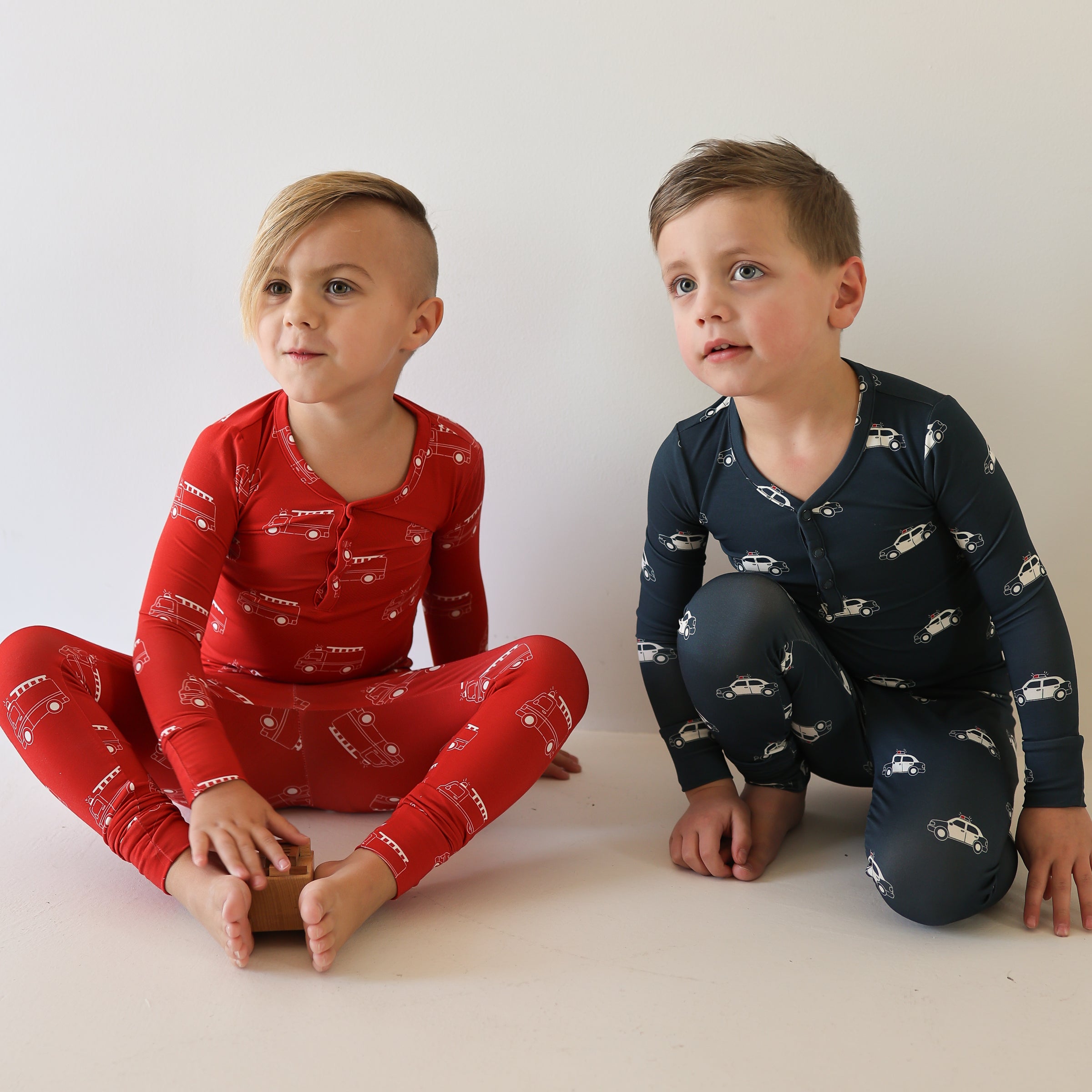 Bamboo Two Piece Pajamas | Fire Truck