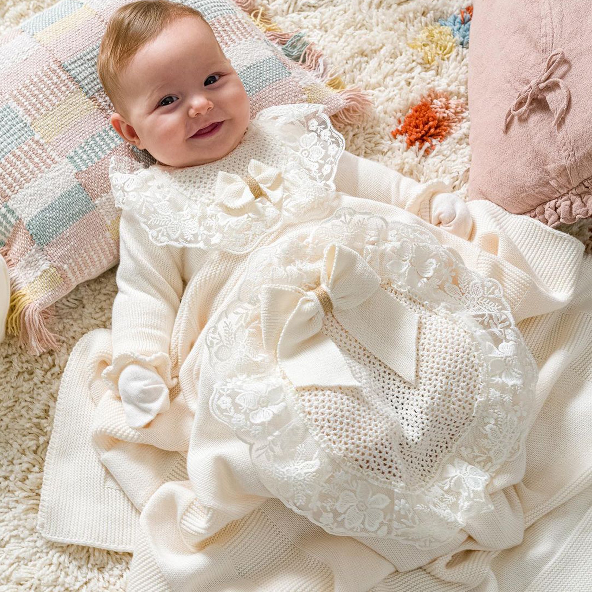 Nora Cream Newborn Knitwear Coming Home Set (5 Pcs)