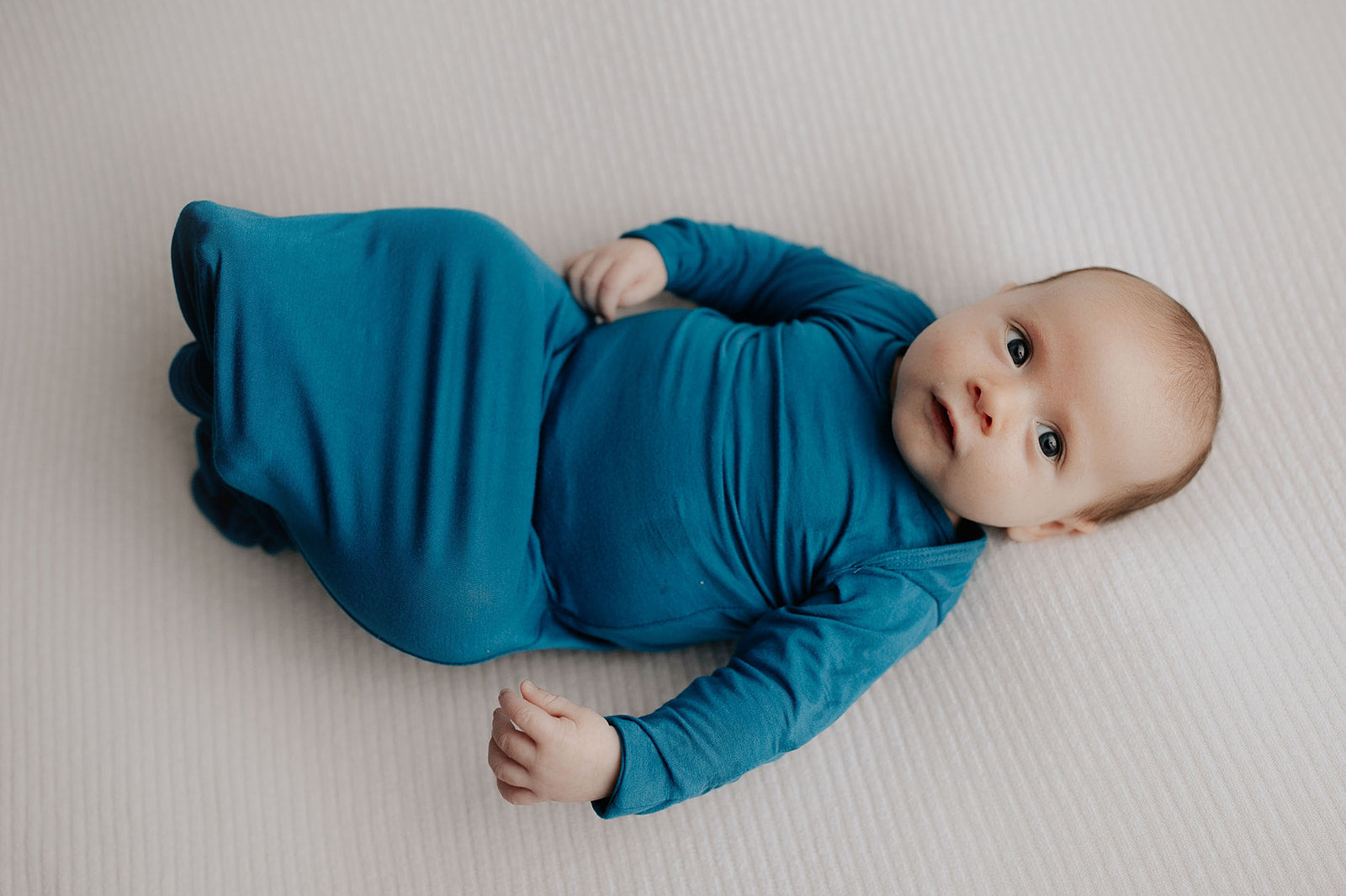 Blue Knotted Newborn Baby Gown