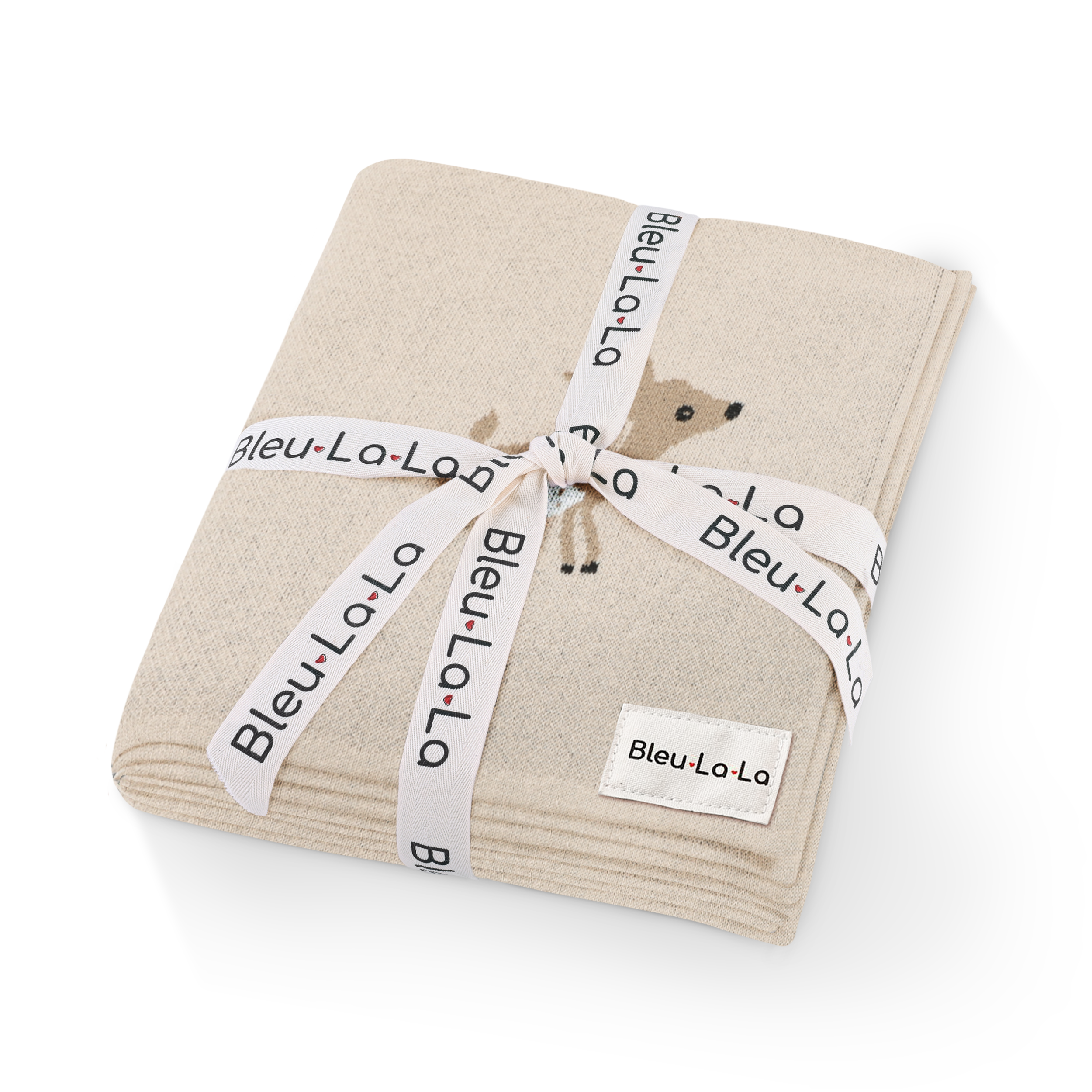 Luxury Cotton Deer Knit Swaddle Baby Blanket