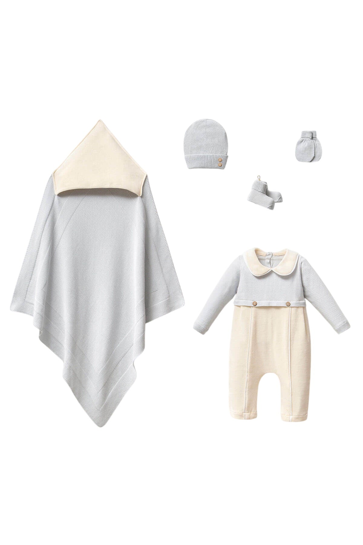 Newborn Velvet And Knitwear Coming Home Set