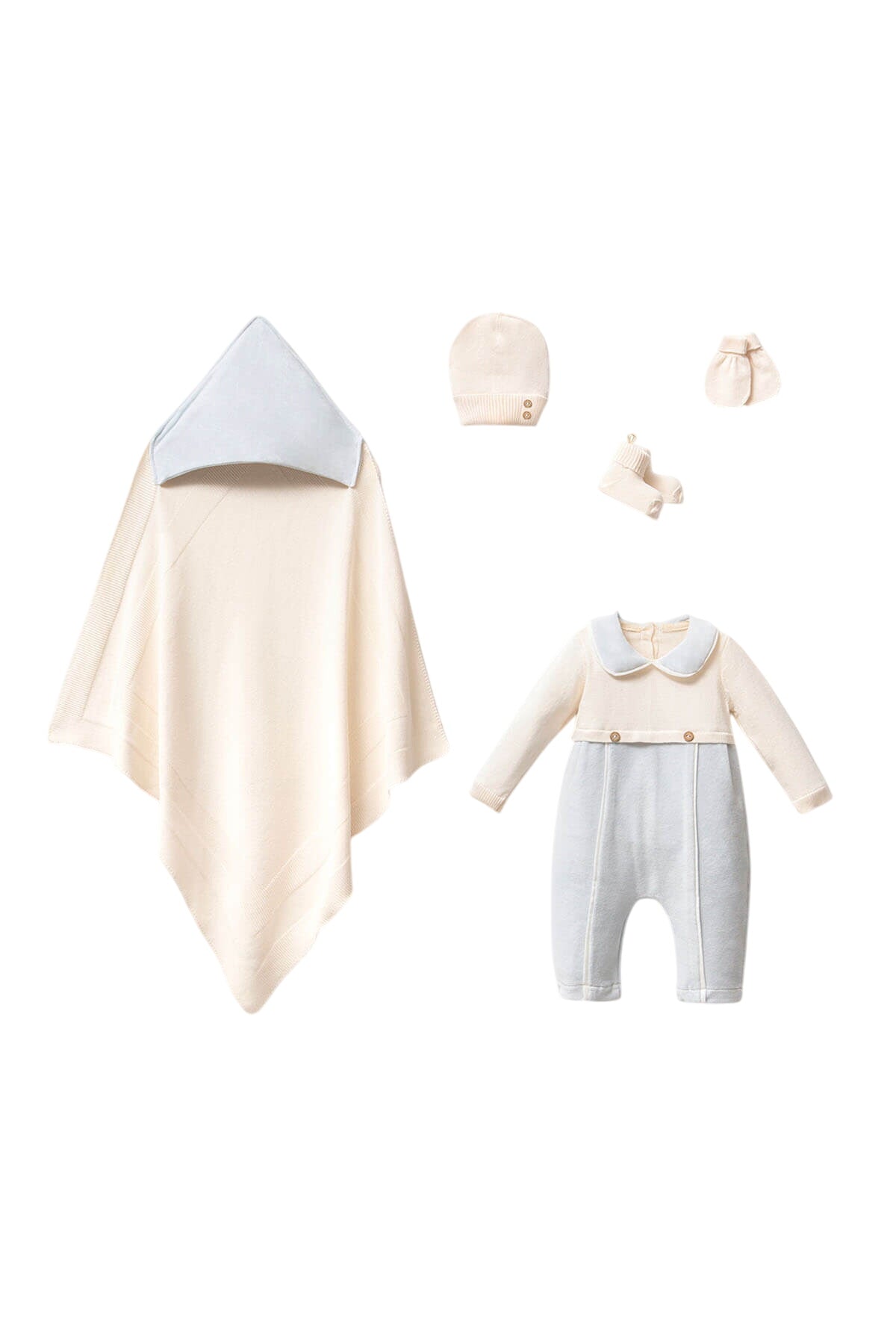 Newborn Velvet And Knitwear Coming Home Set
