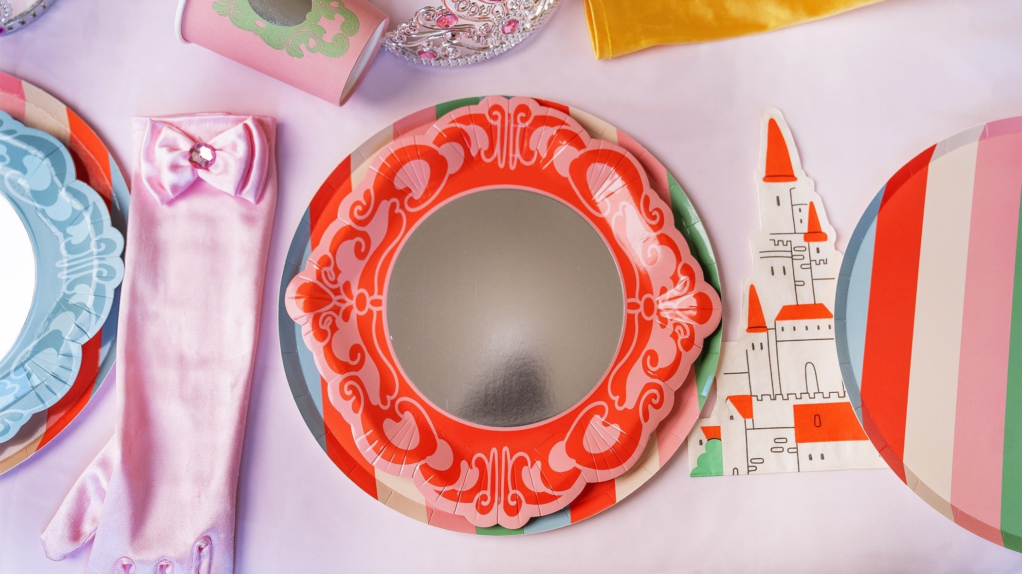 Princess Party Pack For 12 | Royal Princess Theme Tableware Kit | Pop Party Supplies