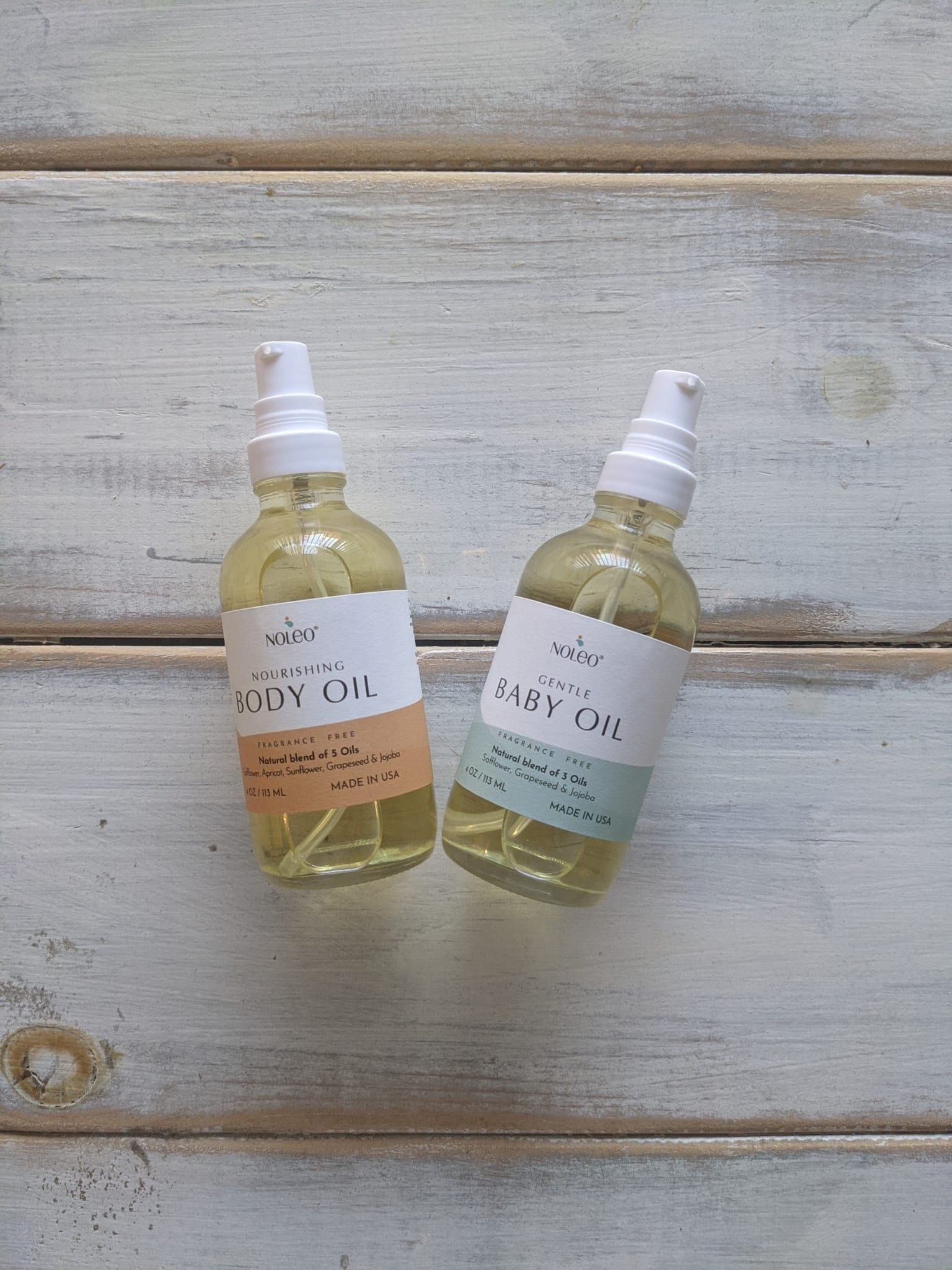 Noleo Body + Baby Oils (4oz + 4oz)