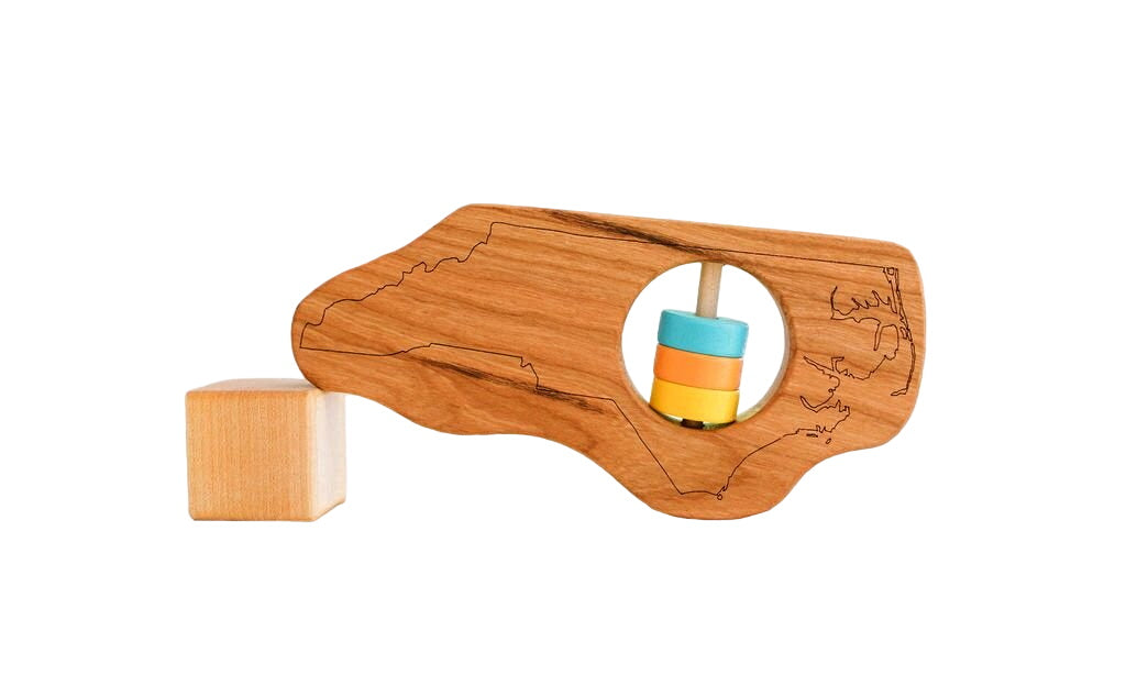 North Carolina State Wooden Baby Rattle™
