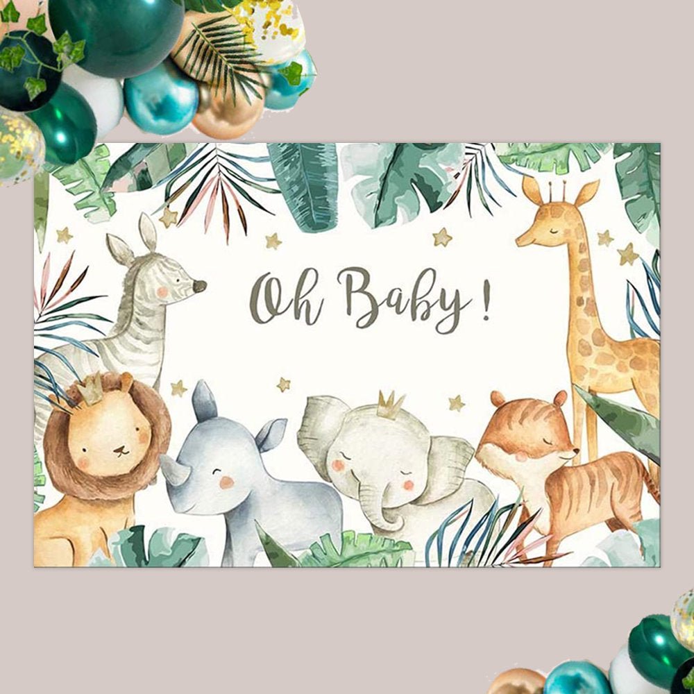Jungle Baby Shower Backdrop