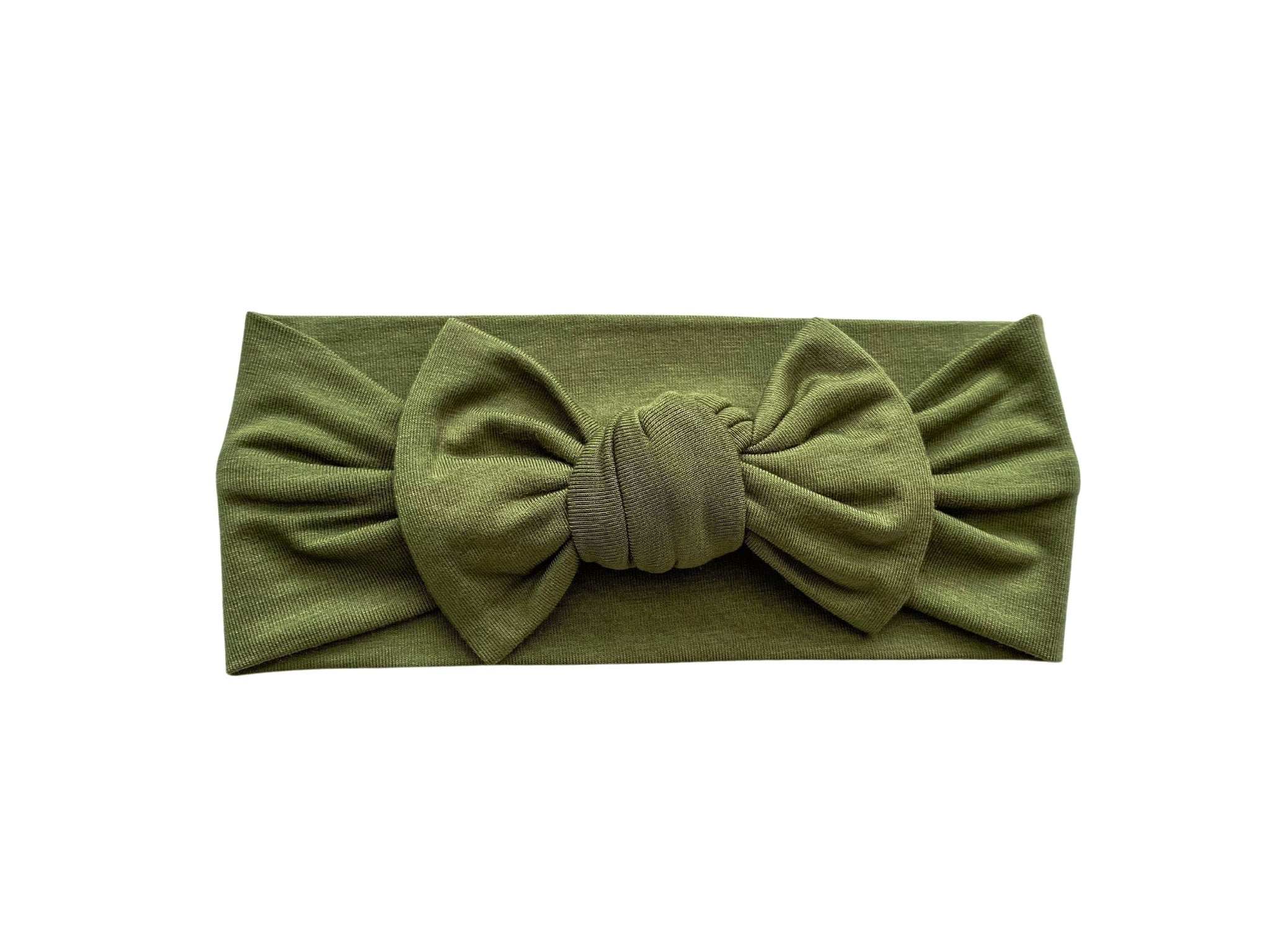 Knotted Headband - Olive Green