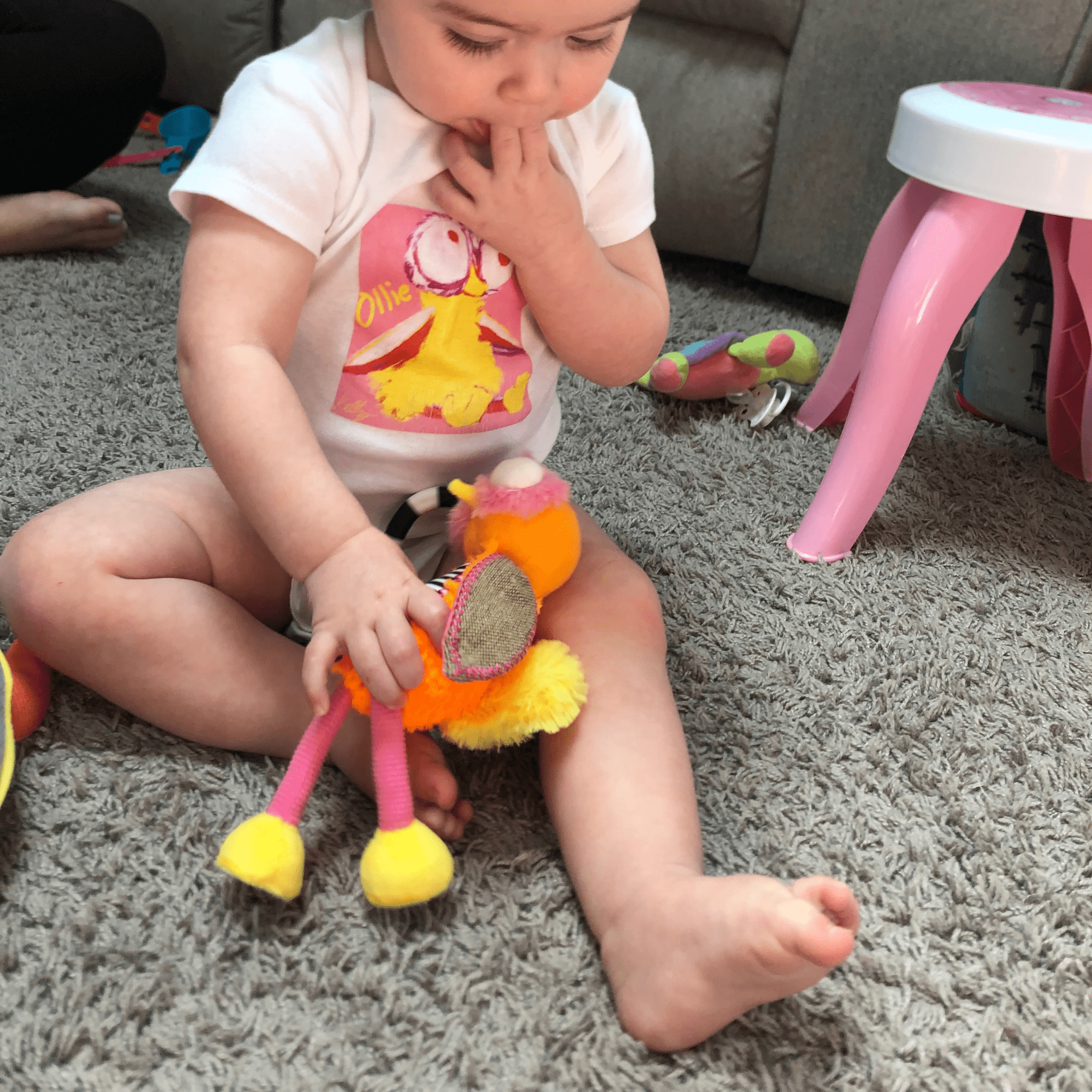 Ollie The Oddball Oddbird Chime & See Atachable Hanging Activity Toy