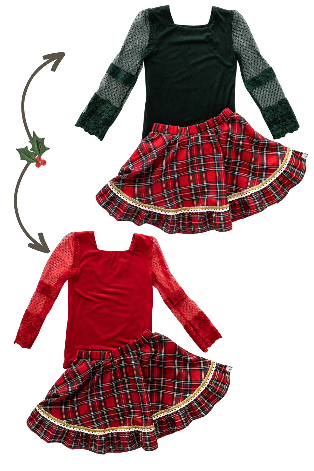 *preorder* Merry And Bright Lace Layering Shirt Bundle