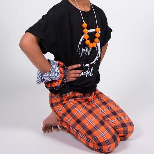 Orange & Black Leggings