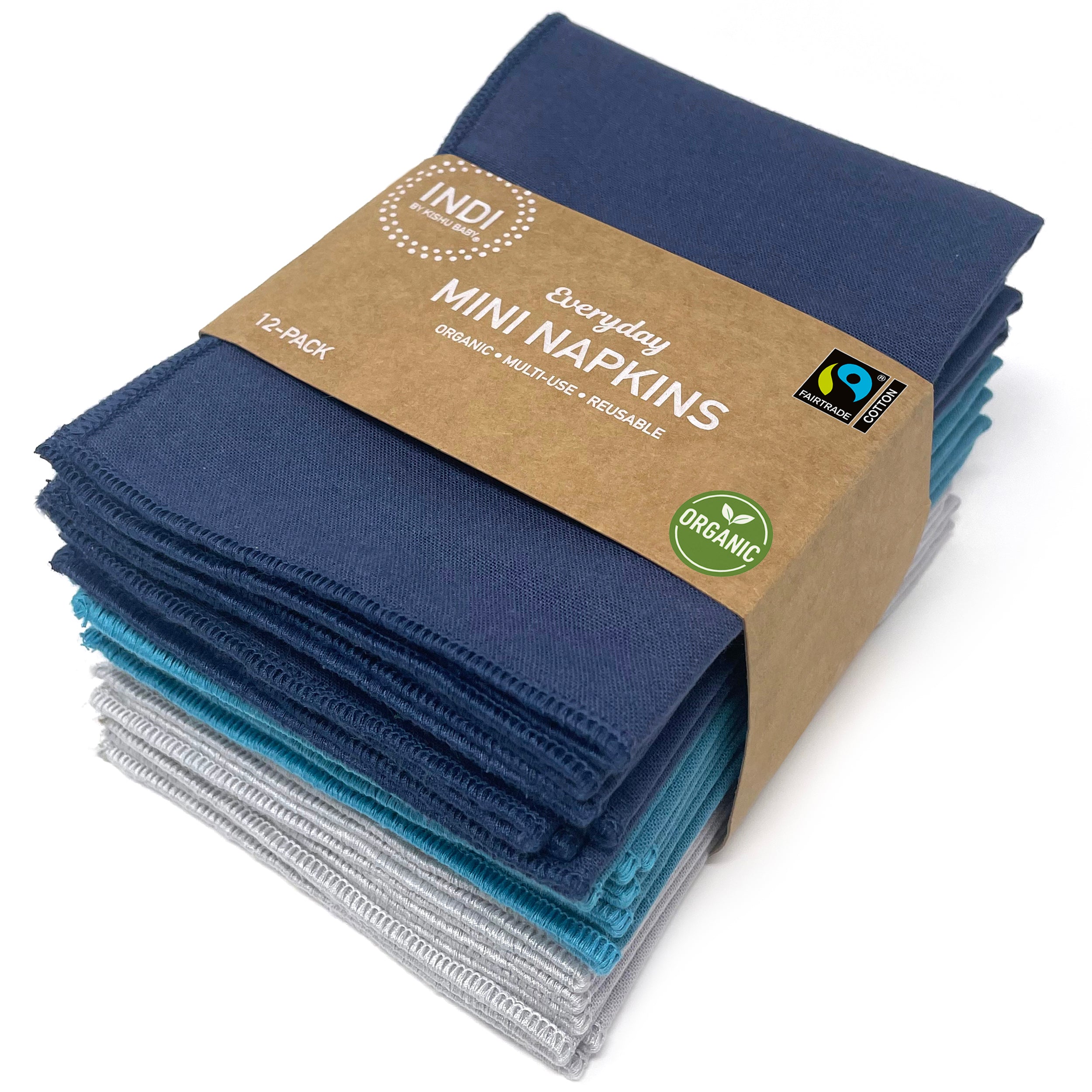 Organic Everyday Mini Napkins 12-pack – Ocean Set