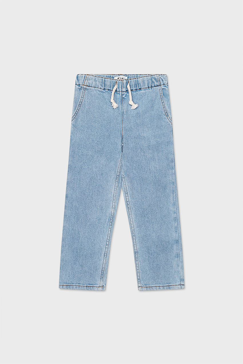 Organic Cotton Drawstring Straight Leg Jean