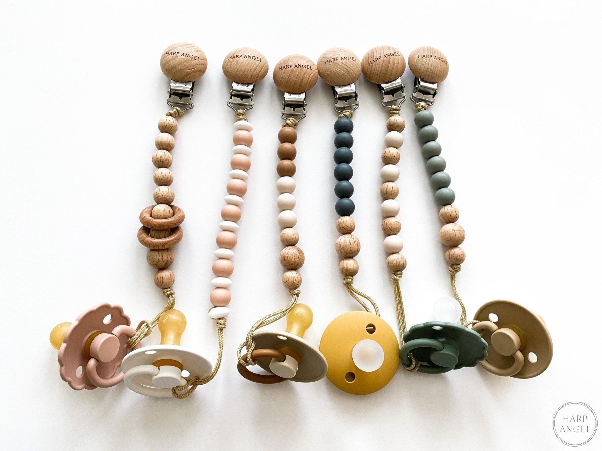 Pacifier Clip Harper (camel)