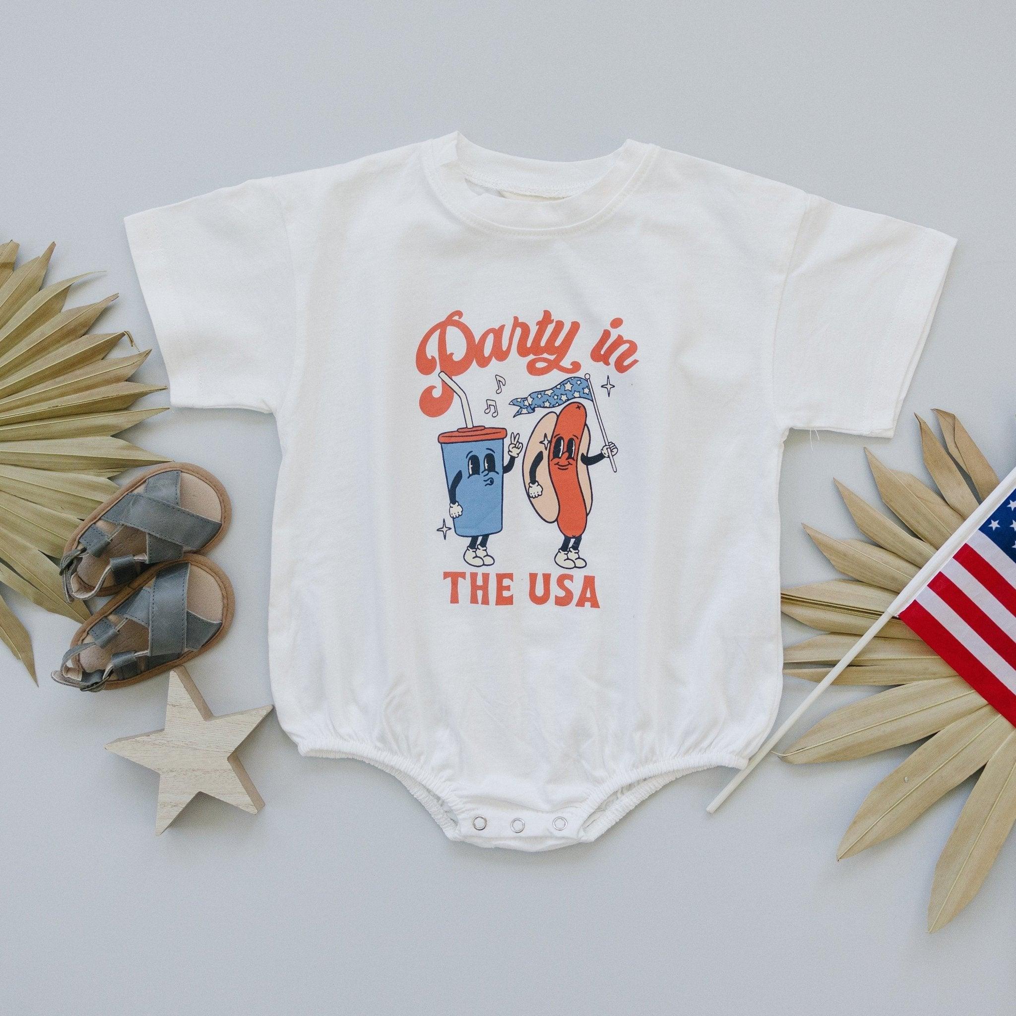 Party In The Usa T-shirt Romper