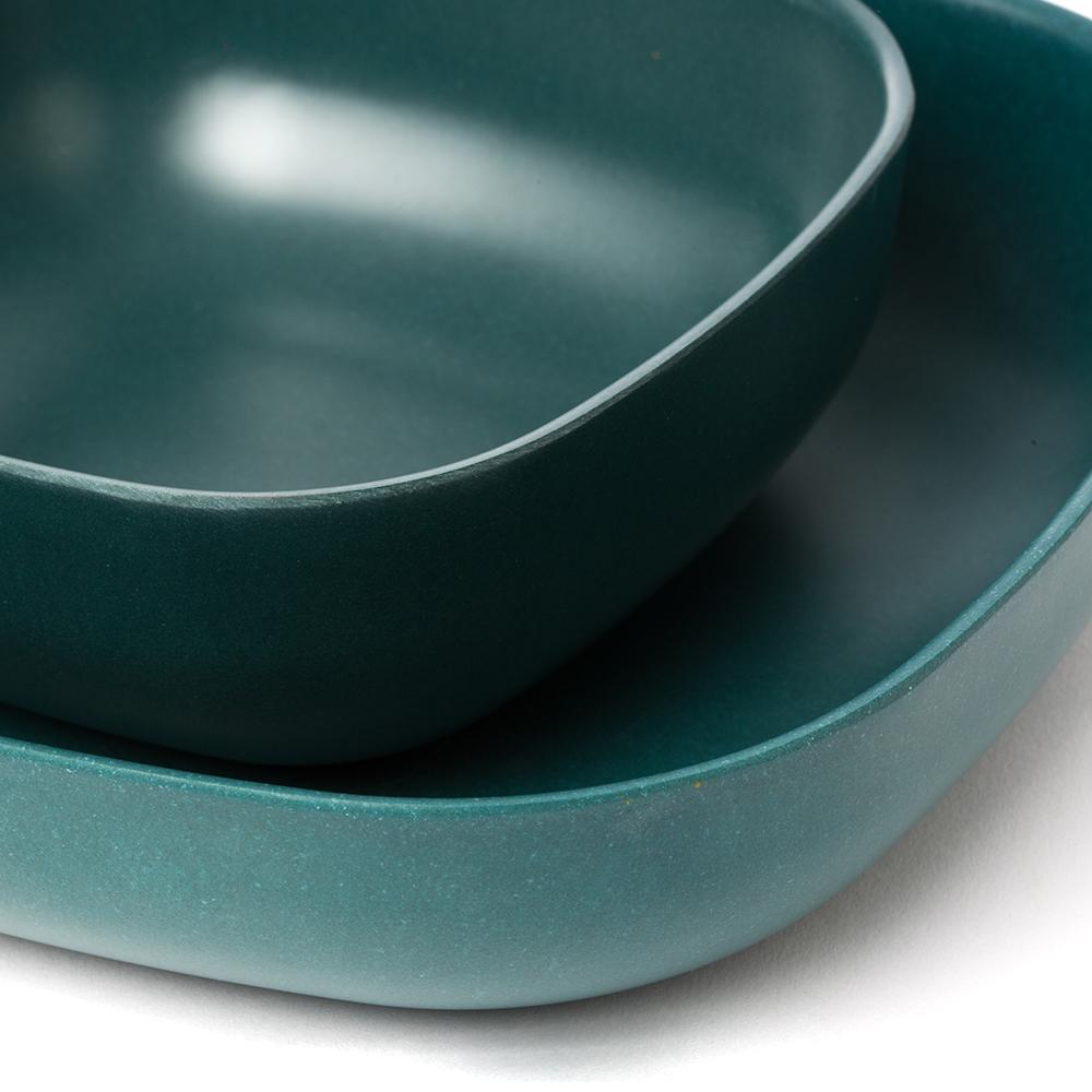 Bamboo Pasta Bowl - 4 Piece Set - Blue Abyss