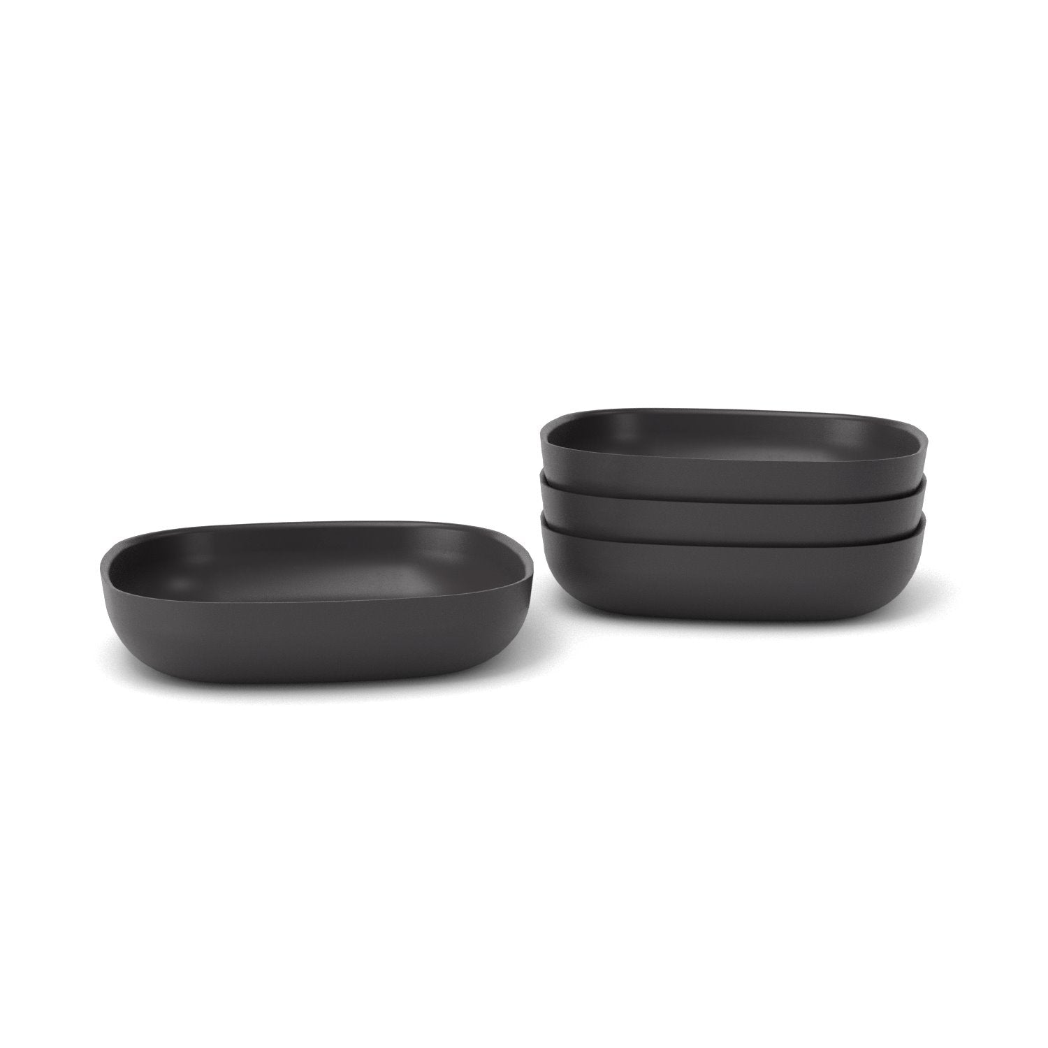 Bamboo Pasta Bowl - 4 Piece Set - Black