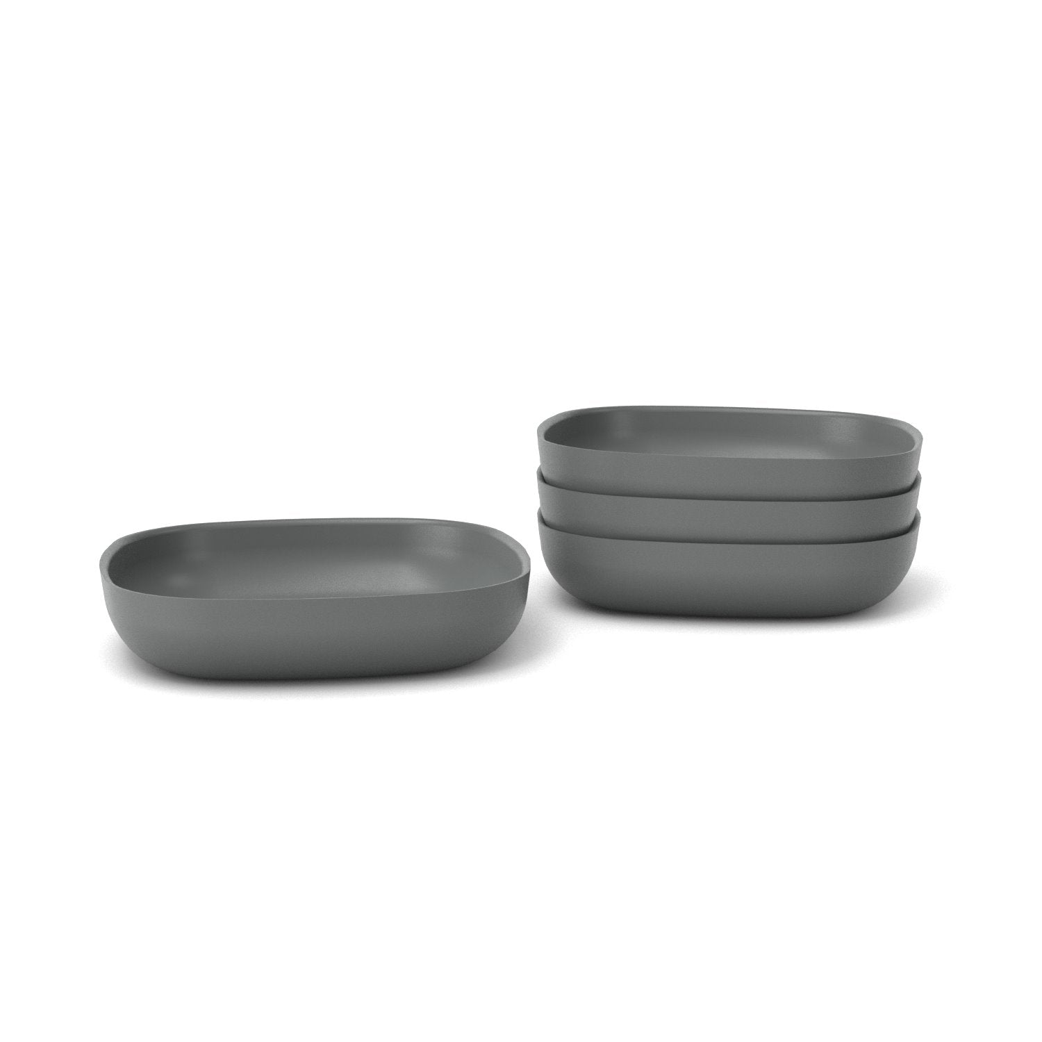 Bamboo Pasta Bowl - 4 Piece Set - Smoke