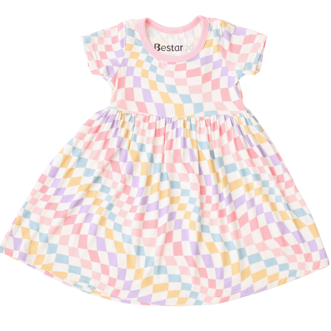 Pastel Checks Dress