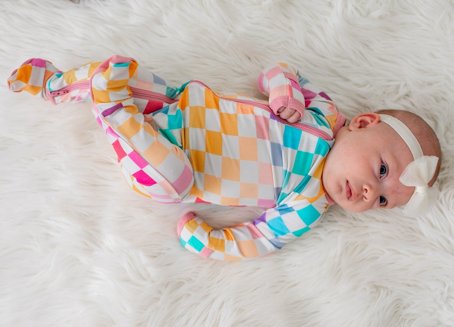 Pastel Checks Footie