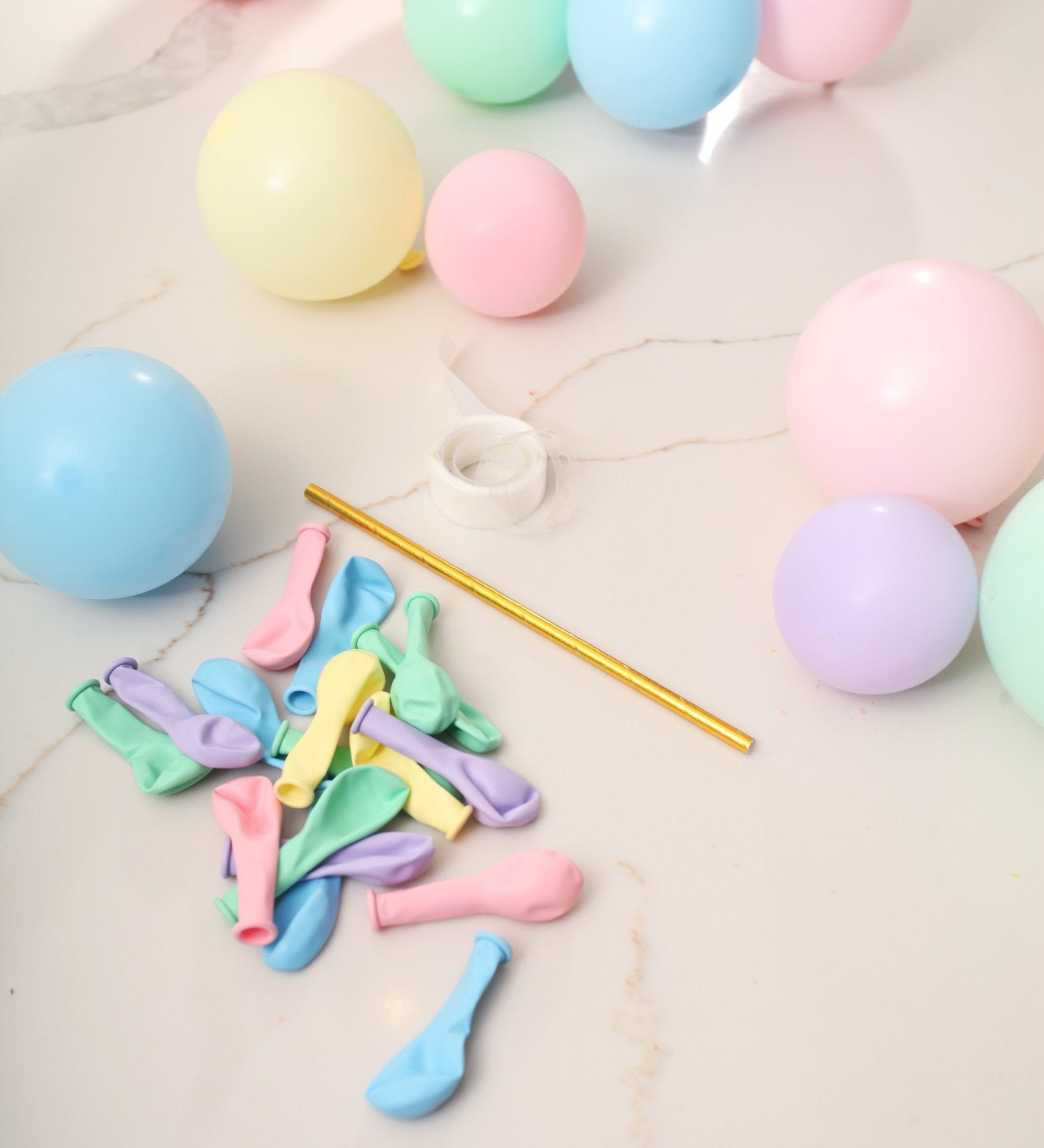 Pastel Rainbow Mini Balloon Cake Topper