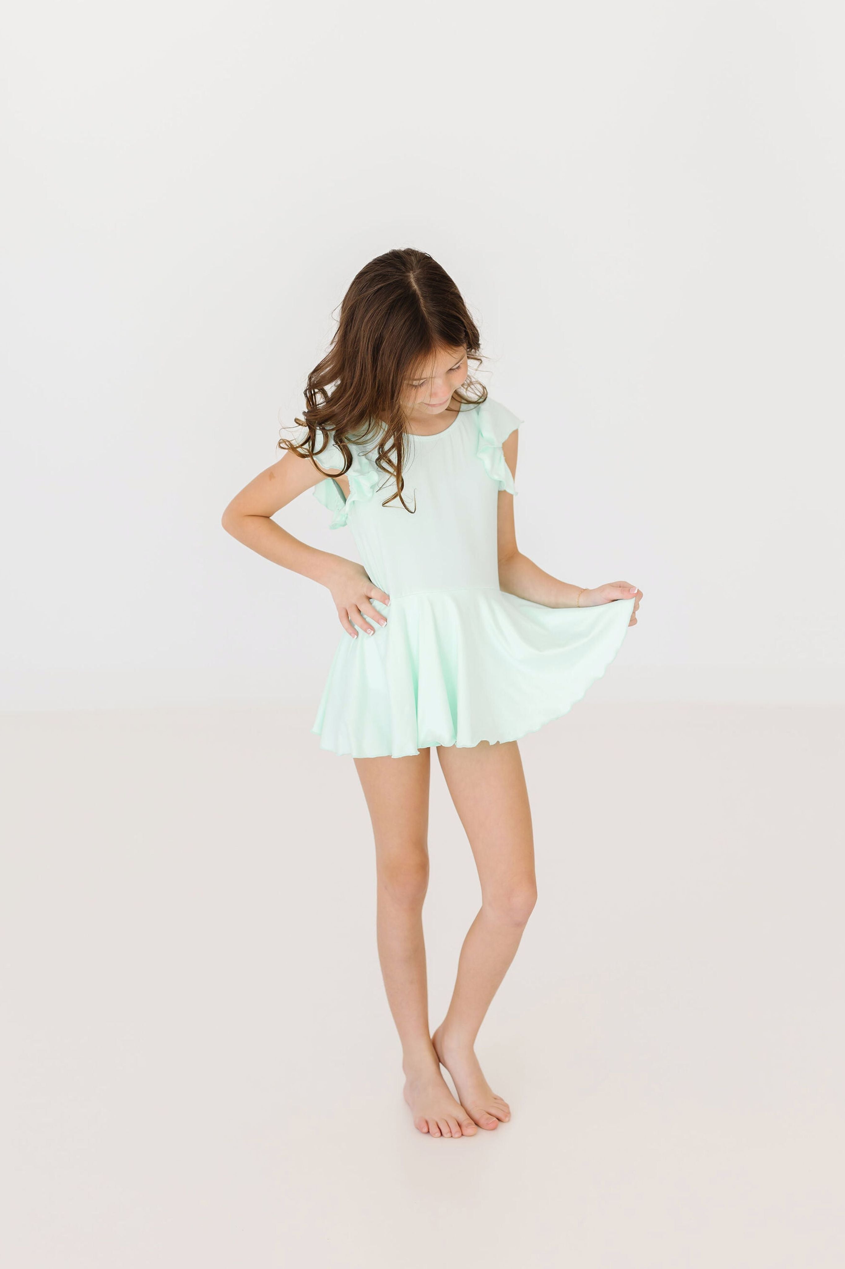 Pastel Green S/s Twirl Leotard