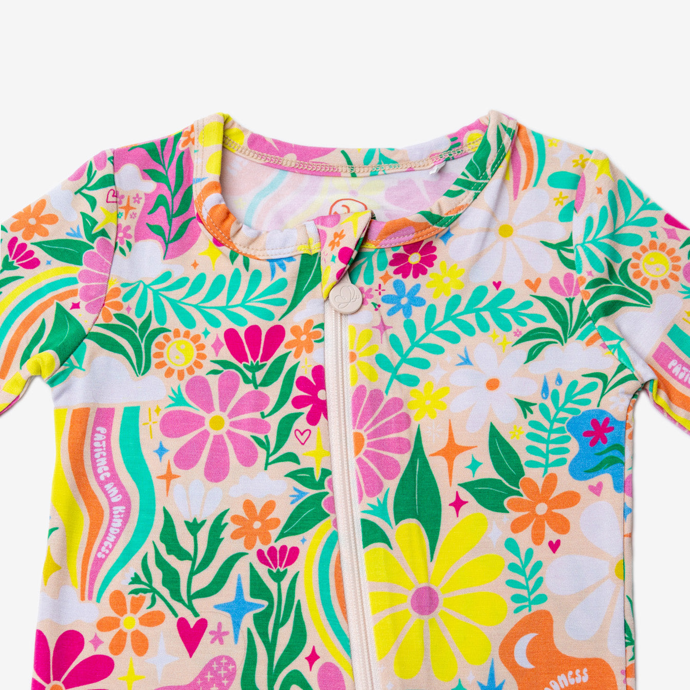 The Second-skin Footless Romper | Rainbow Daisy Babe