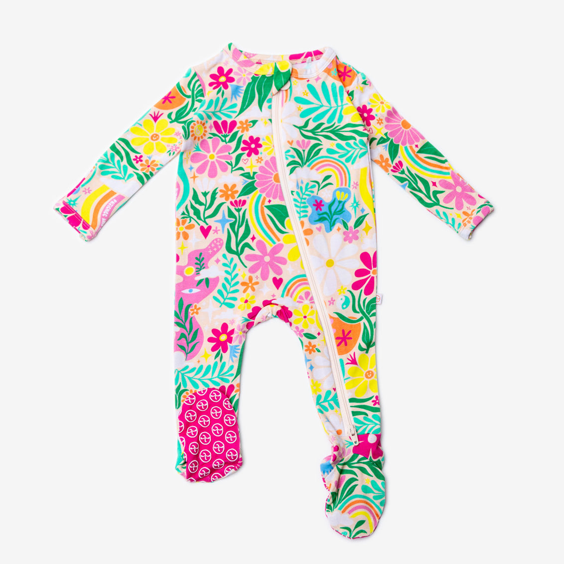 The Second-skin Footie | Rainbow Daisy Babe | "patience & Kindness"